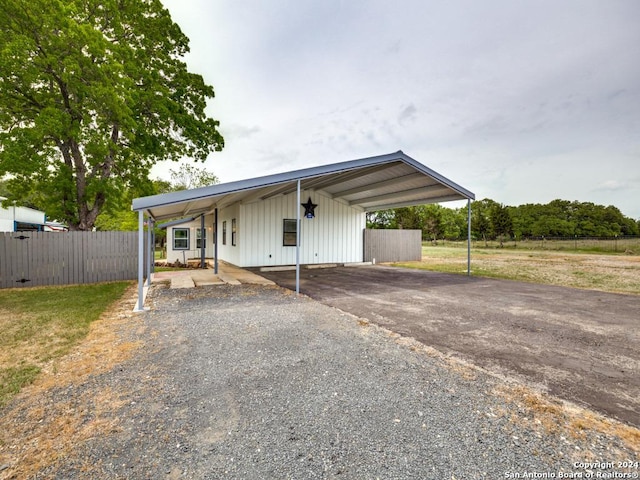 view of front of house featuring a carport