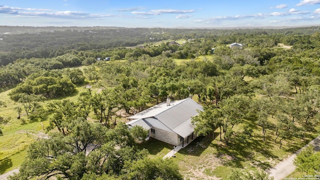 bird's eye view with a forest view