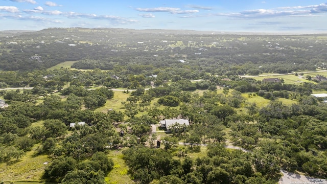 bird's eye view featuring a forest view