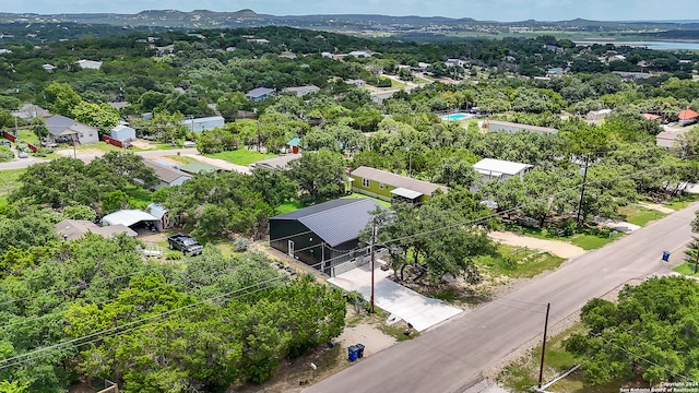 bird's eye view featuring a mountain view