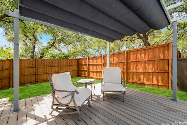 view of wooden deck