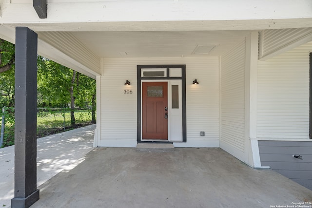 view of doorway to property