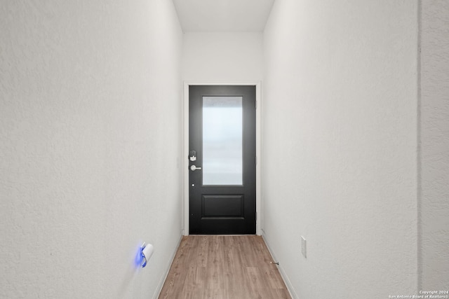 entryway featuring hardwood / wood-style flooring