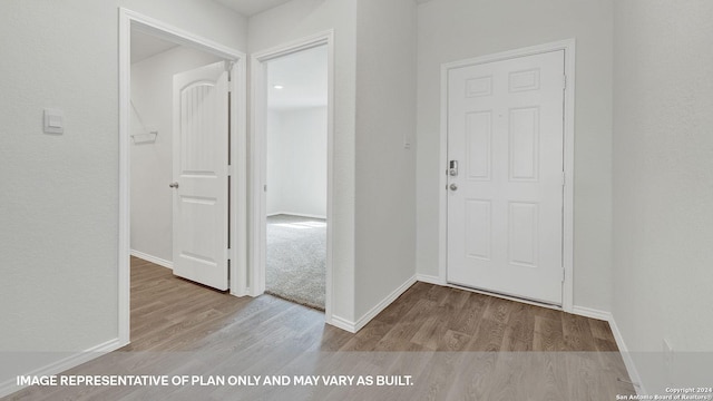 foyer featuring light hardwood / wood-style floors