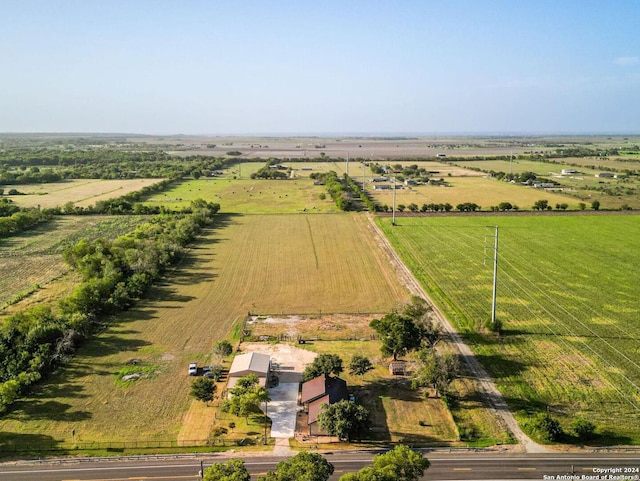 drone / aerial view featuring a rural view