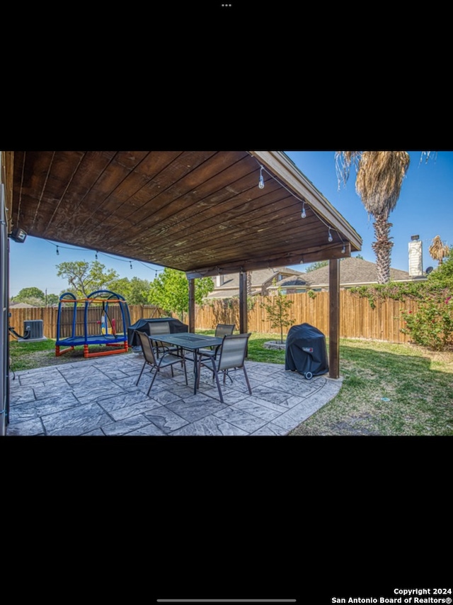 view of patio / terrace featuring central AC