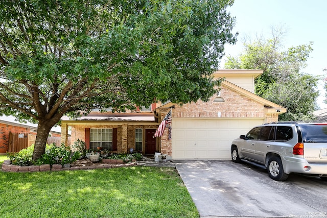 view of front of home with a front yard