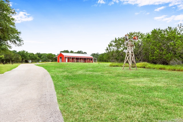 exterior space featuring a front lawn