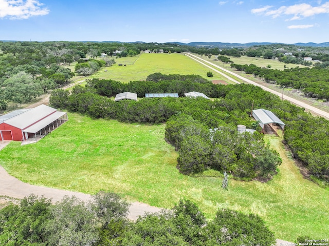 aerial view with a rural view