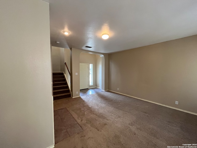 interior space featuring carpet floors