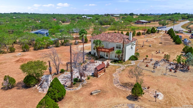 drone / aerial view featuring a rural view