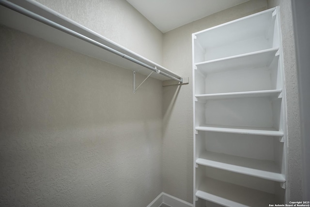 view of walk in closet