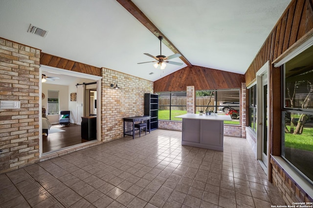 view of patio / terrace featuring ceiling fan