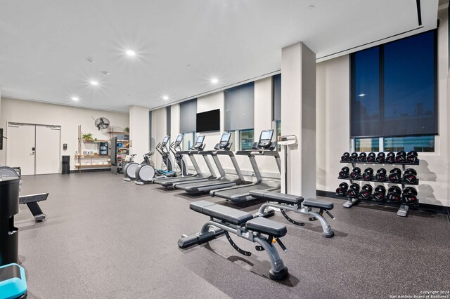 view of exercise room