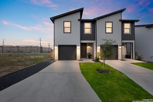 view of front of home featuring a garage