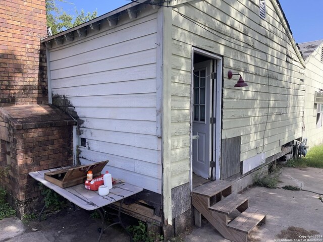 exterior space featuring entry steps