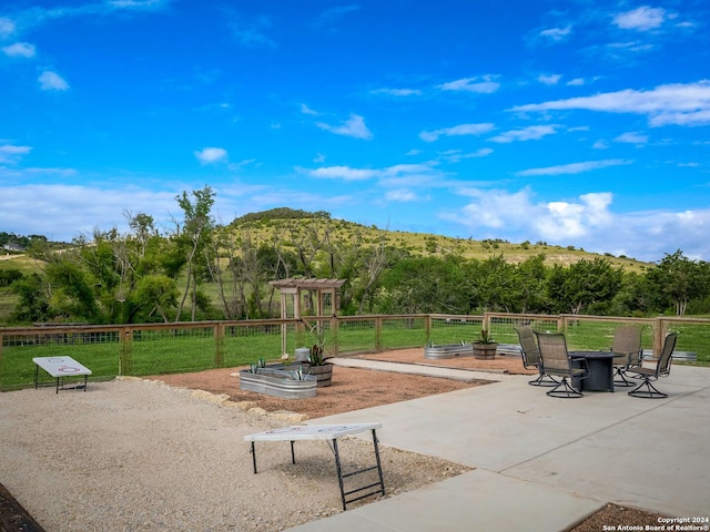 view of patio with a pergola