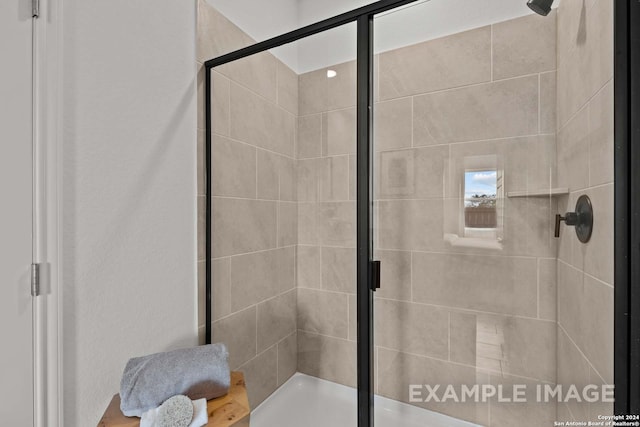 bathroom featuring walk in shower