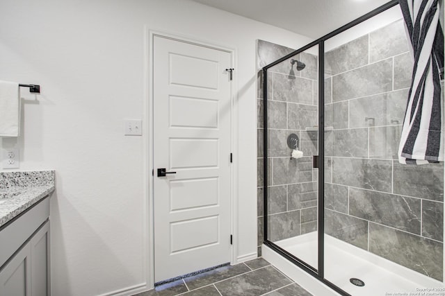 6934 Comanche Cave, San Antonio, TX 78233 - full bathroom featuring vanity and a stall shower