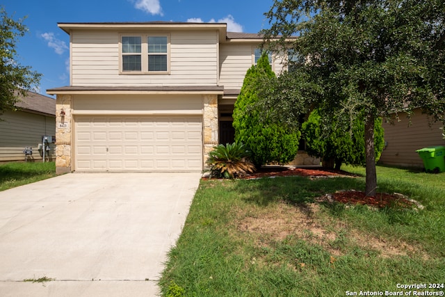 front facade featuring a garage