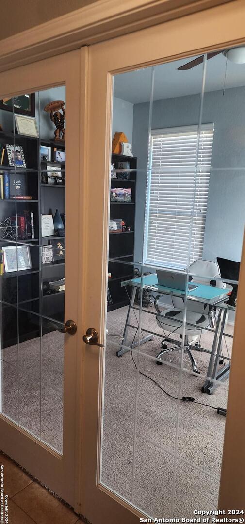 interior space featuring french doors