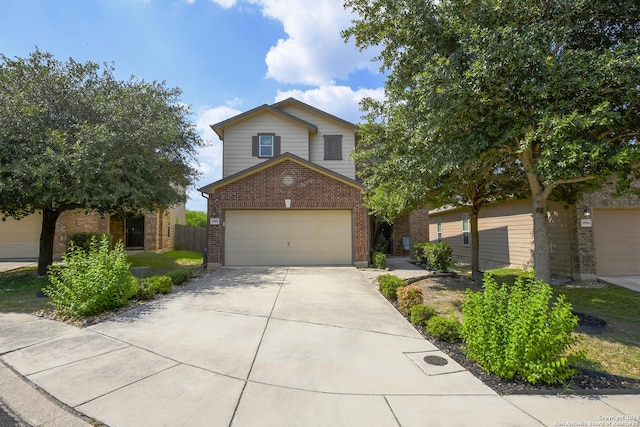 view of front facade with a garage