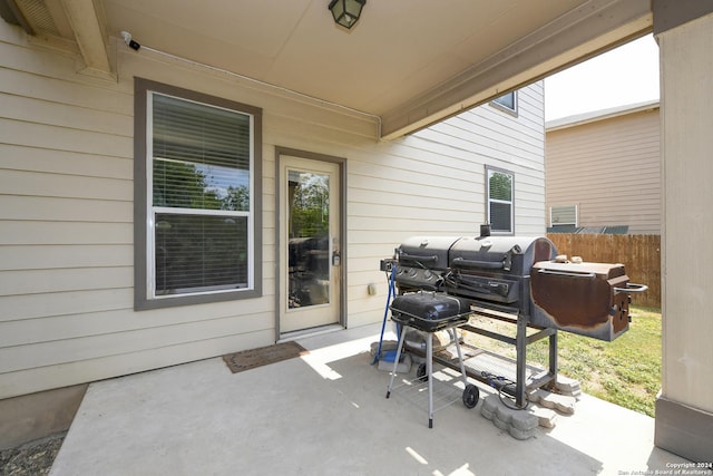 view of patio with grilling area