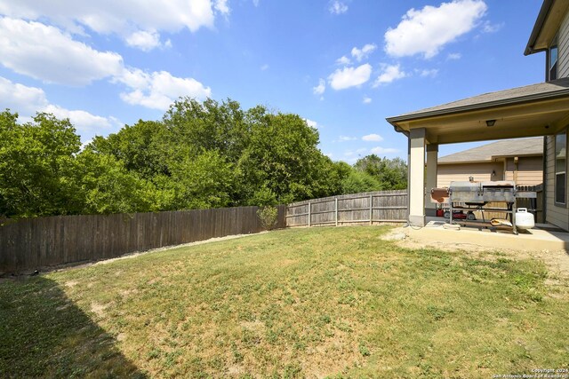 view of yard featuring a patio