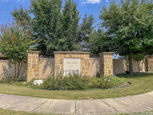 view of community sign