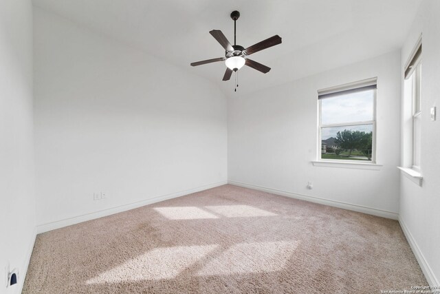 view of patio with a rural view and ceiling fan