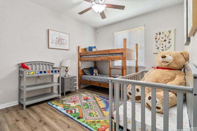 bedroom featuring hardwood / wood-style floors