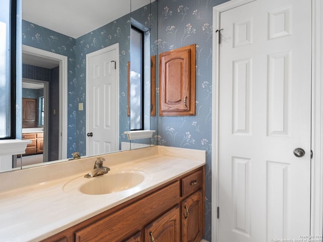 bathroom with vanity