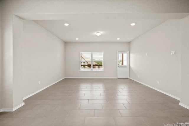 view of tiled spare room