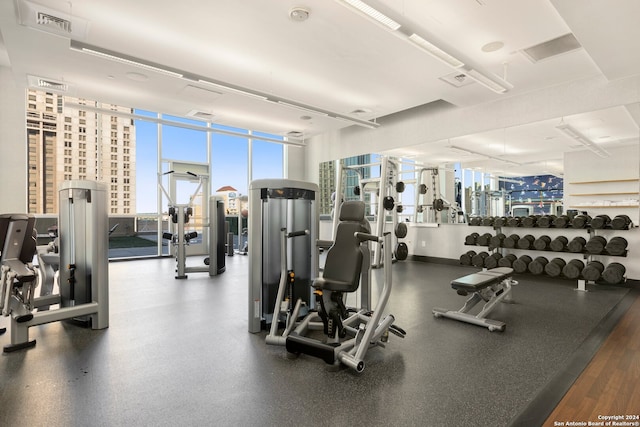 view of workout area