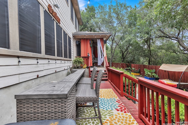 view of wooden deck