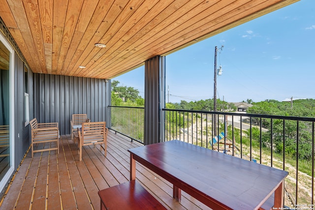 view of wooden terrace