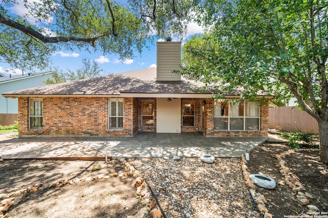 back of house featuring a patio