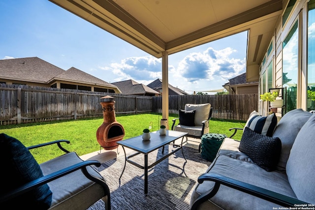 view of patio / terrace with outdoor lounge area