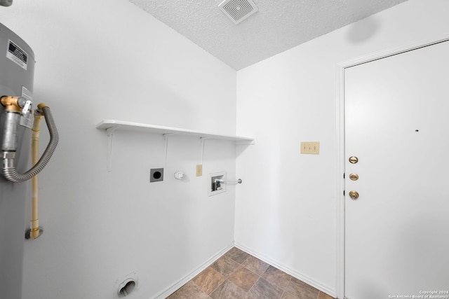 washroom featuring gas dryer hookup, laundry area, washer hookup, visible vents, and electric dryer hookup