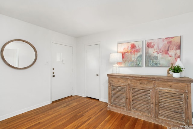 foyer featuring hardwood / wood-style flooring