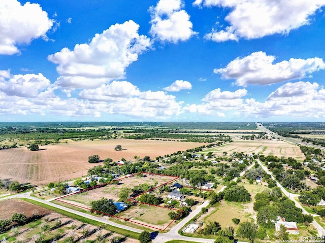 bird's eye view featuring a rural view