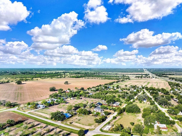 aerial view with a rural view