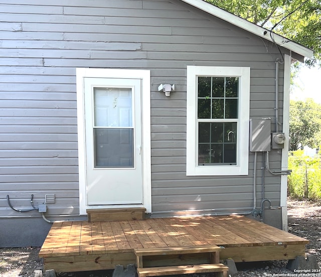 view of doorway to property