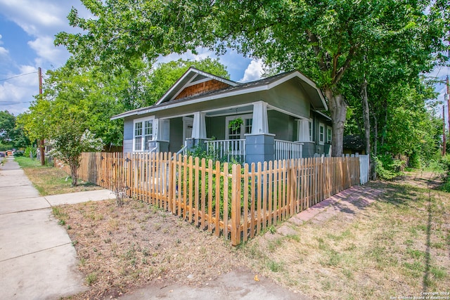 bungalow featuring a porch