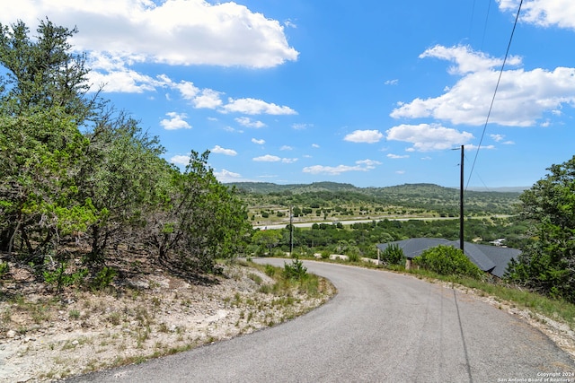 view of road featuring a mountain view