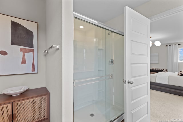 bathroom with walk in shower