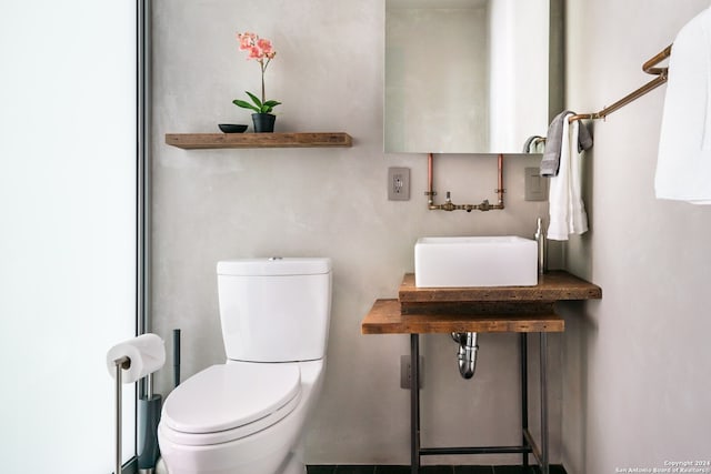 bathroom with toilet and sink