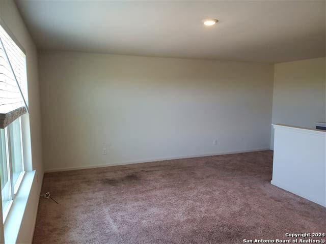 unfurnished room featuring carpet floors and a healthy amount of sunlight