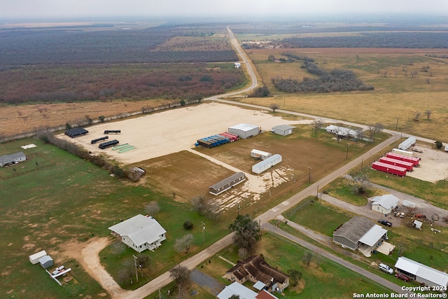 aerial view with a rural view