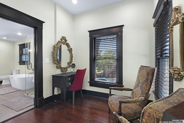223 E Craig Pl, San Antonio, TX 78212 - living area with wood finished floors and recessed lighting